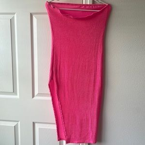 NWT Hot pink strapless body con 1XL